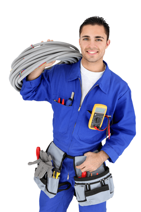 Worker in Blue